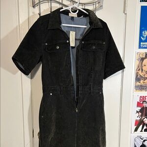 Dark green almost black  Denim Jumpsuit